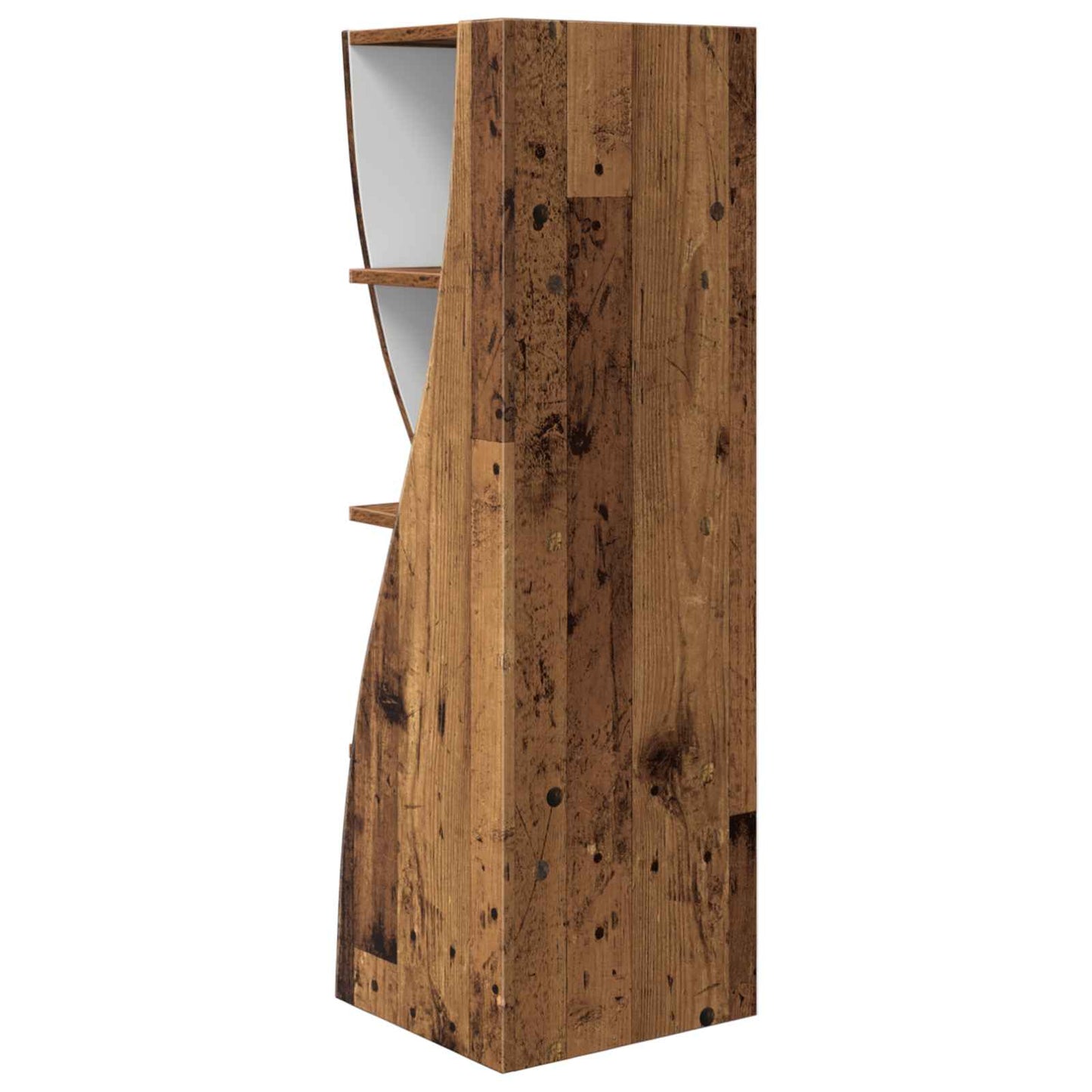 Hjørneskap Gammelt tre 32x32x102cm Konstruert tre