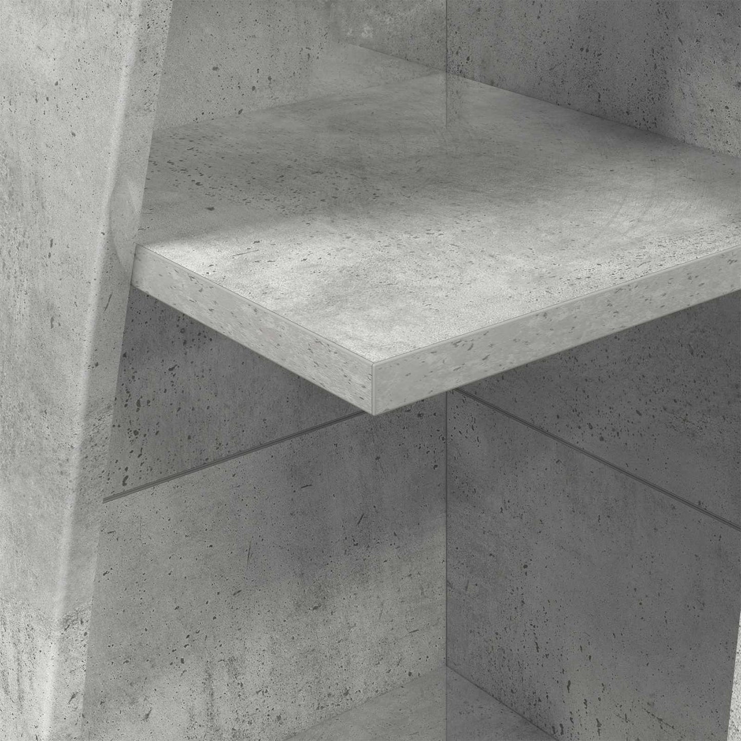 Hjørneskap 27,5x27x140cm Konstruert tre Betonggrå
