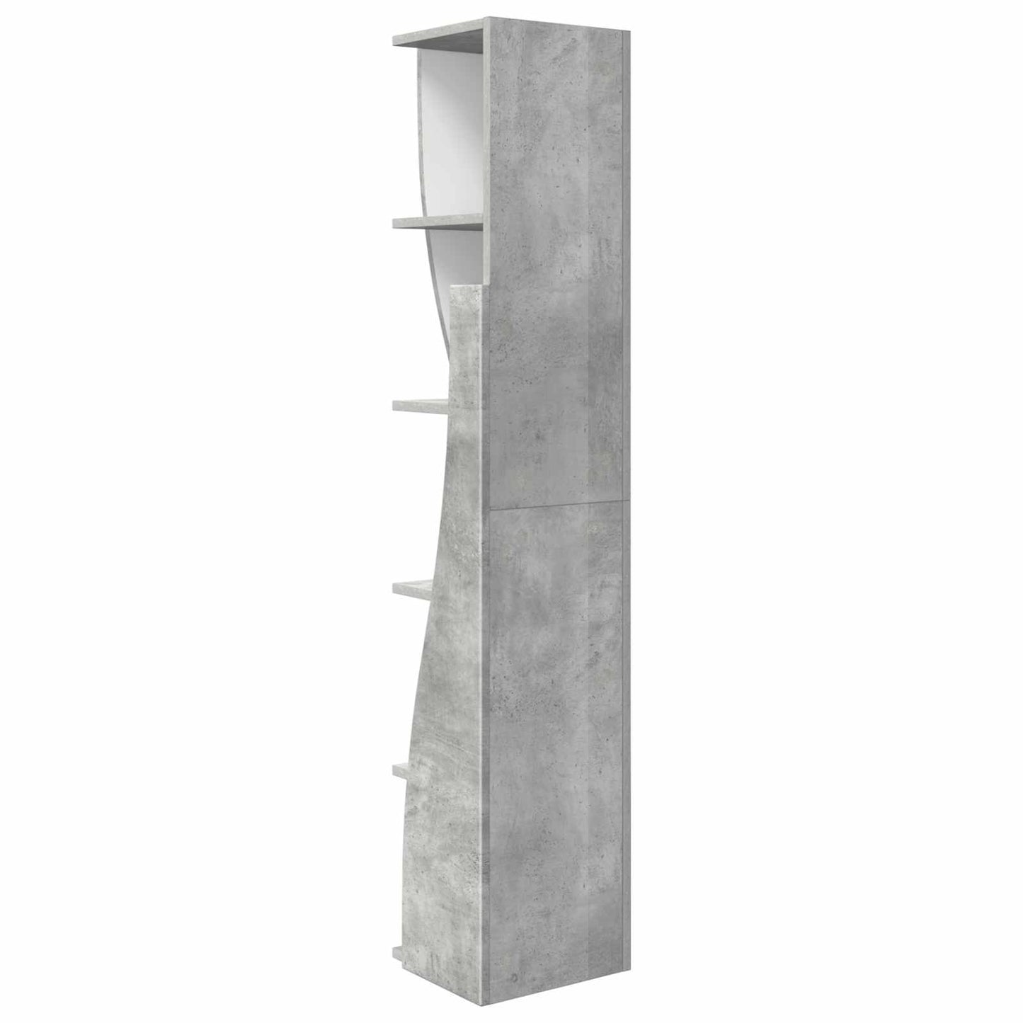 Hjørneskap 27,5x27x140cm Konstruert tre Betonggrå
