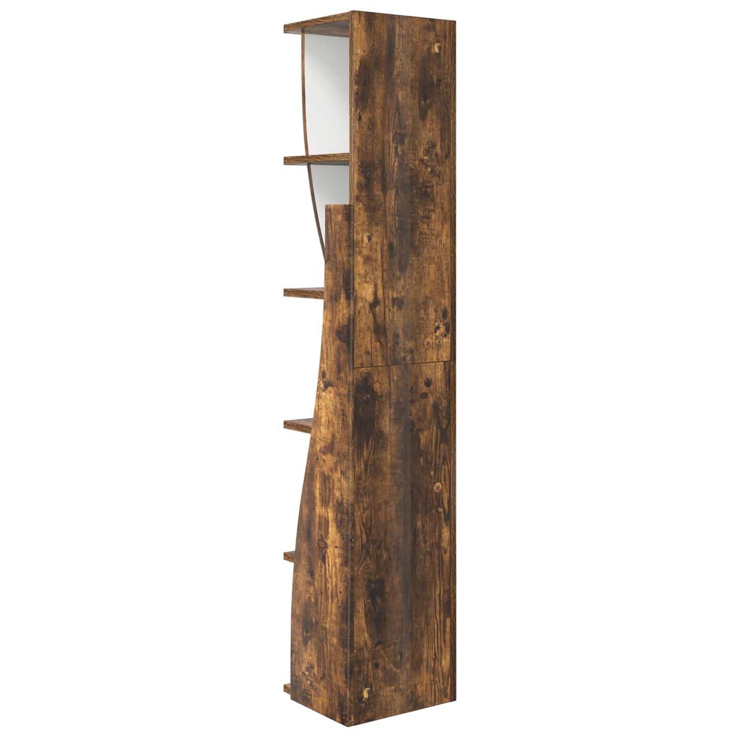 Hjørneskap 27,5x27x140cm Konstruert tre Røkt eik