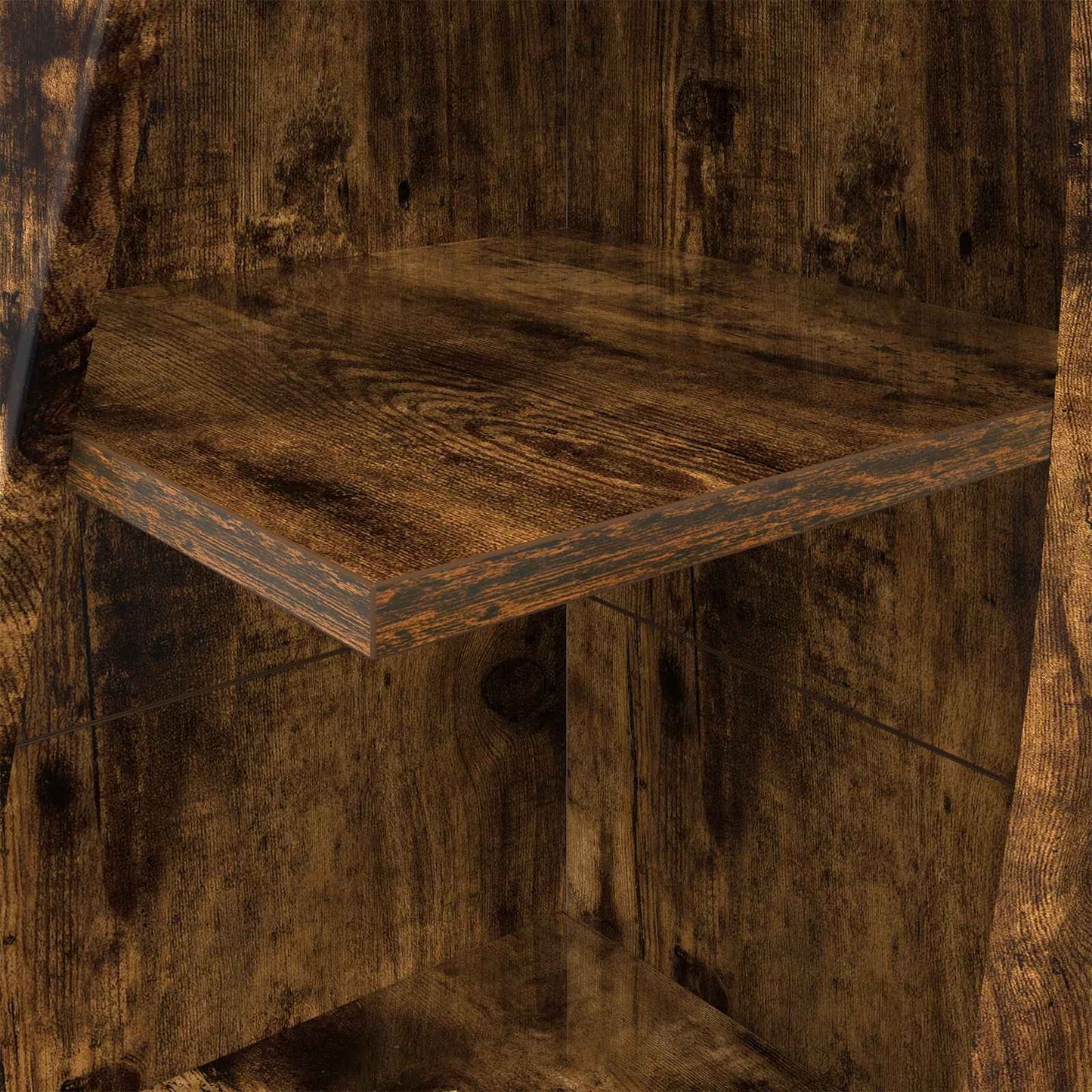 Hjørneskap 32x32x140cm Konstruert tre Røkt eik