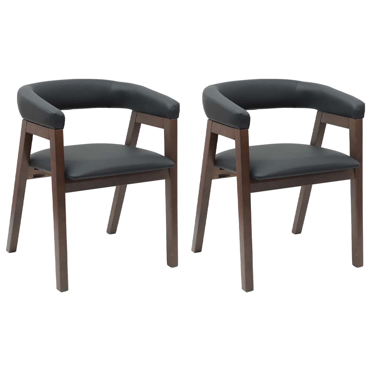 Spisestoler 2 pcs Lys Brun 54 x 57 x 73 cm Solid Gummitre