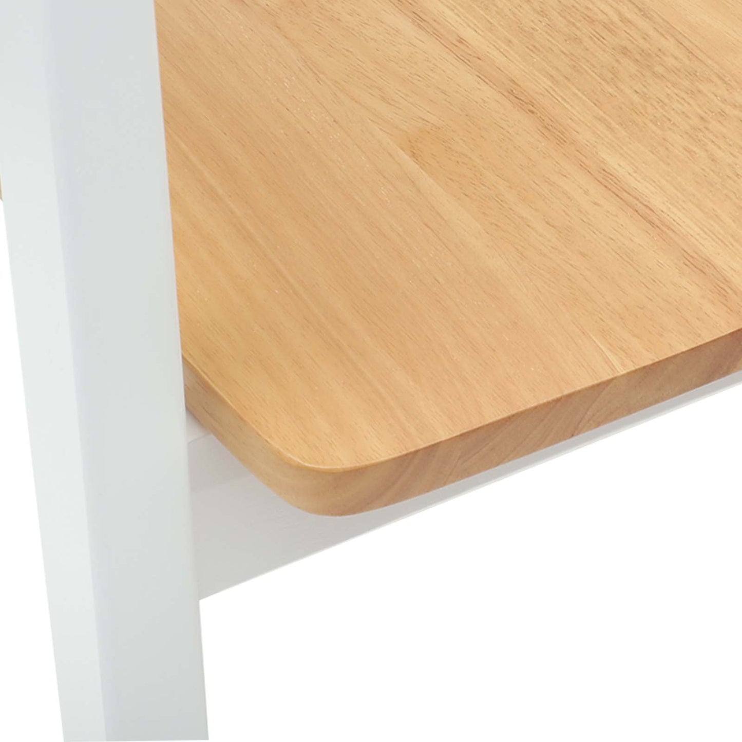 Spisestoler 2 pcs Hvit 54 x 57 x 73 cm Solid Gummitre