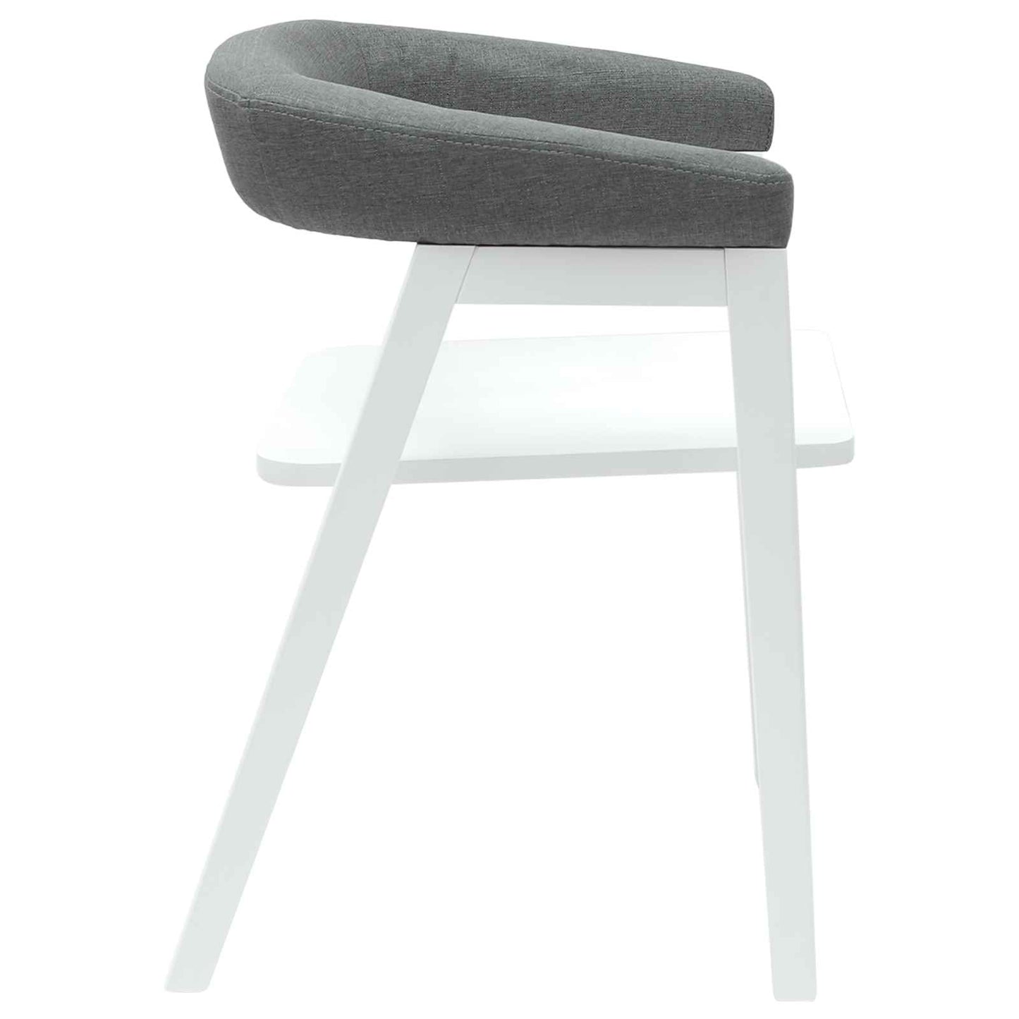 Spisestoler 2 pcs Hvit 54 x 57 x 73 cm Solid Gummitre
