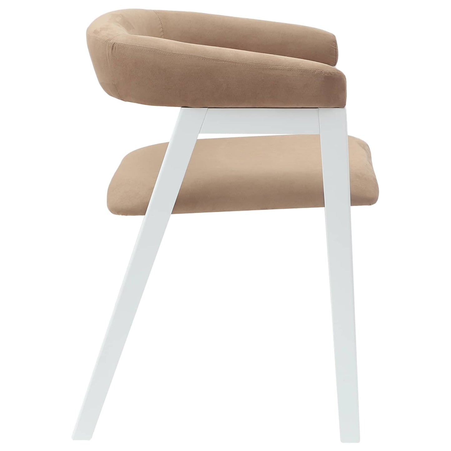 Spisestoler 2 pcs Hvit 54 x 57 x 73 cm Solid Gummitre