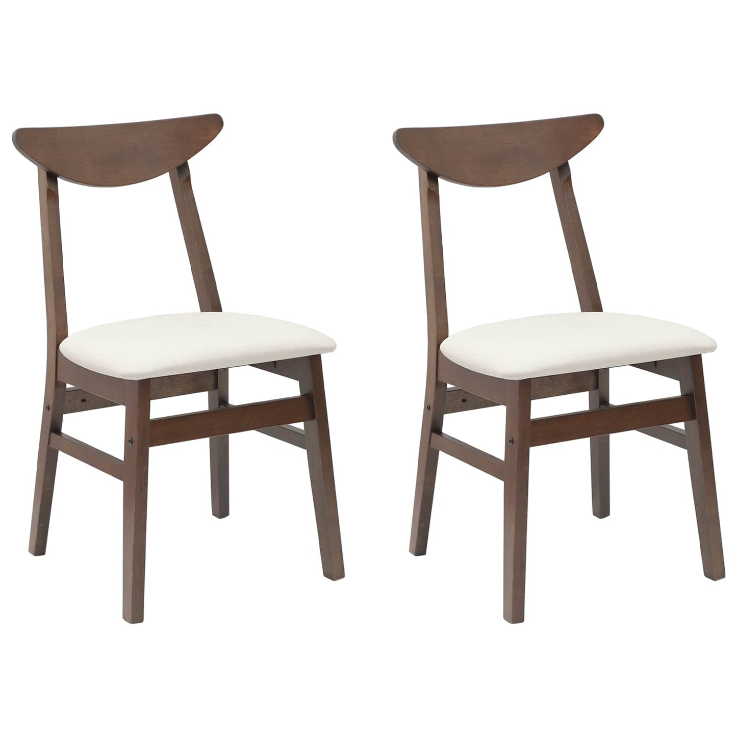 Spisestoler 2 pcs Lys Brun 42 x 47.5 x 81 cm Solid Gummitre