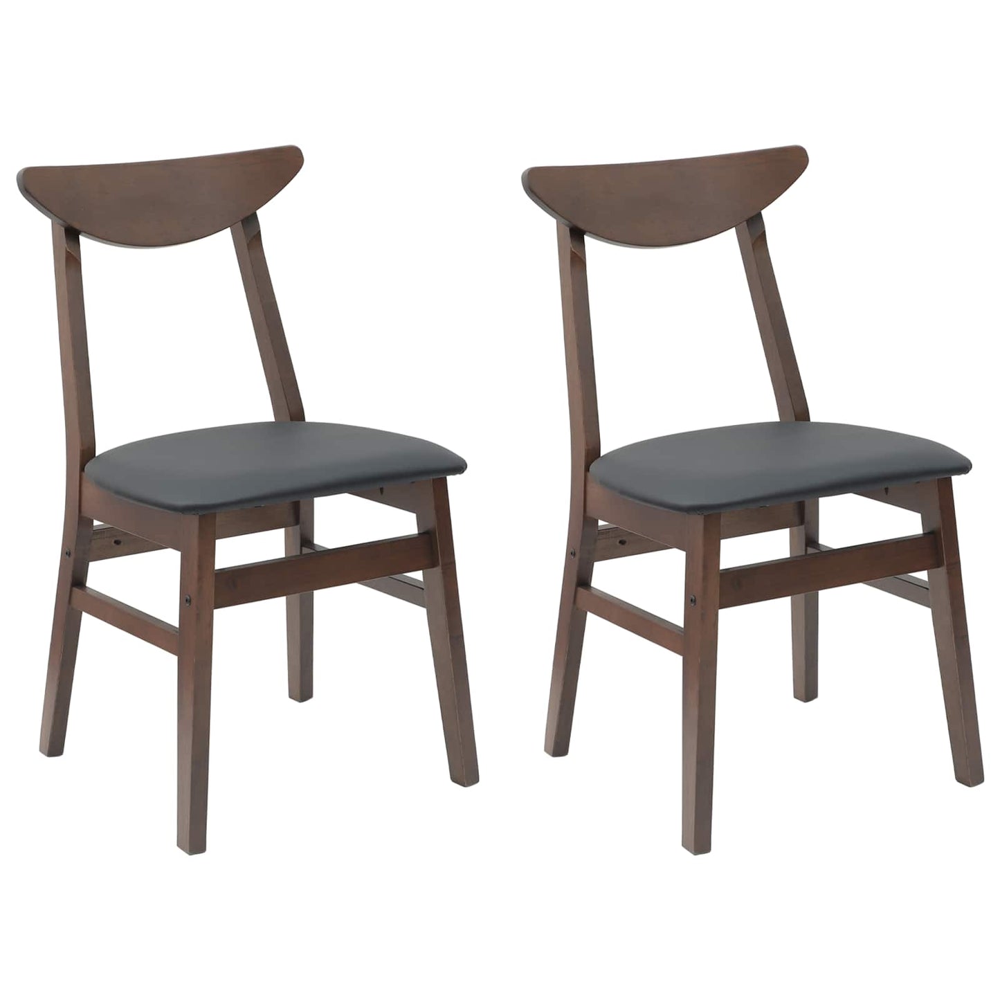 Spisestoler 2 pcs Lys Brun 42 x 47.5 x 81 cm Solid Gummitre