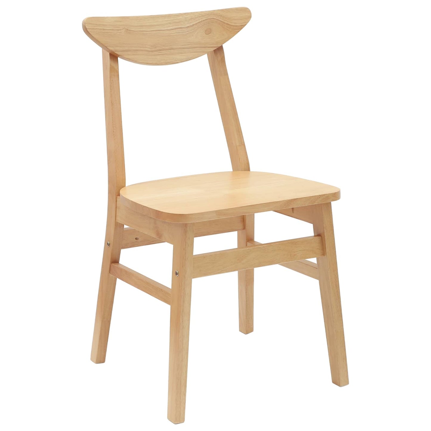 Spisestoler 2 pcs Naturlig 42 x 47.5 x 81 cm Solid Gummitre