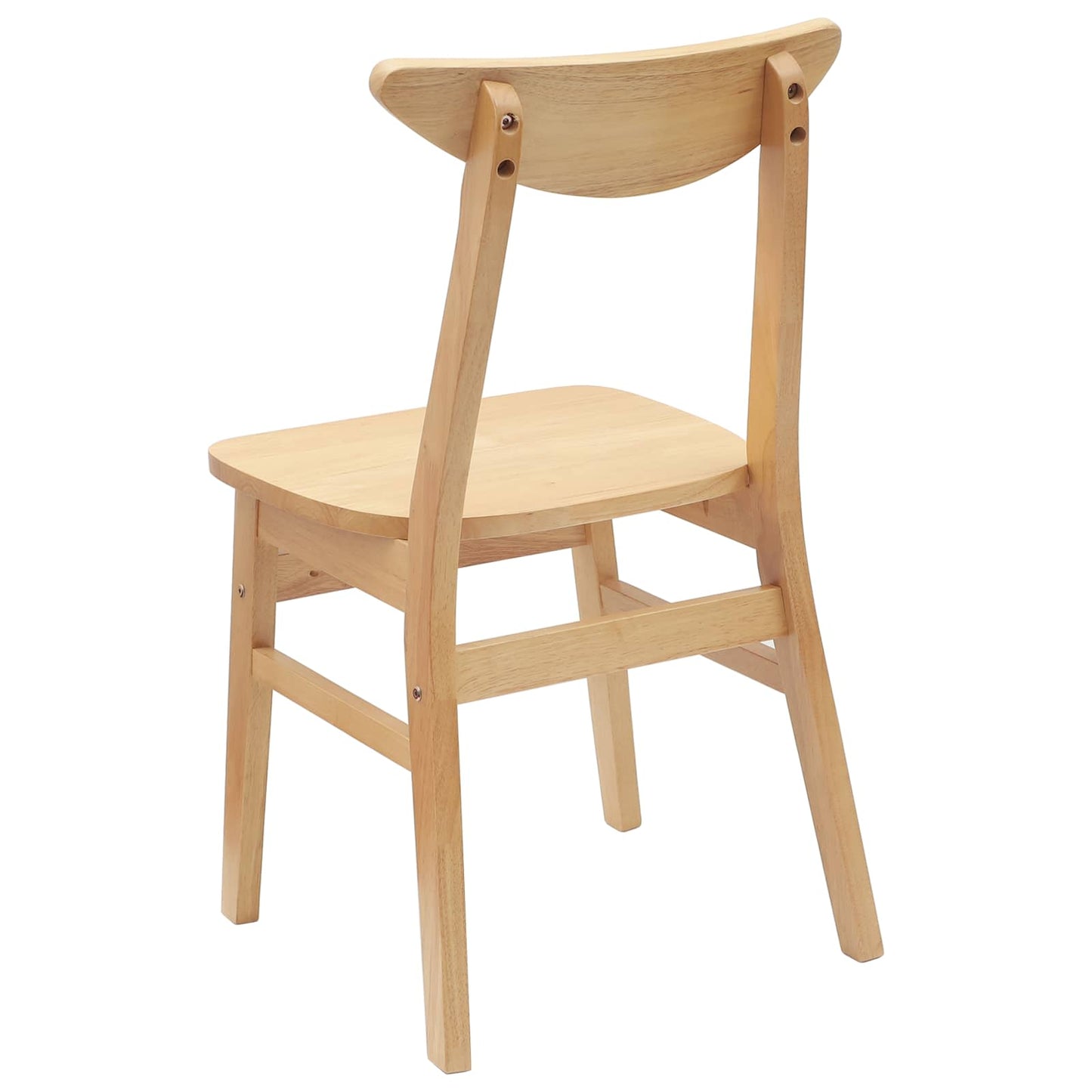 Spisestoler 2 pcs Naturlig 42 x 47.5 x 81 cm Solid Gummitre