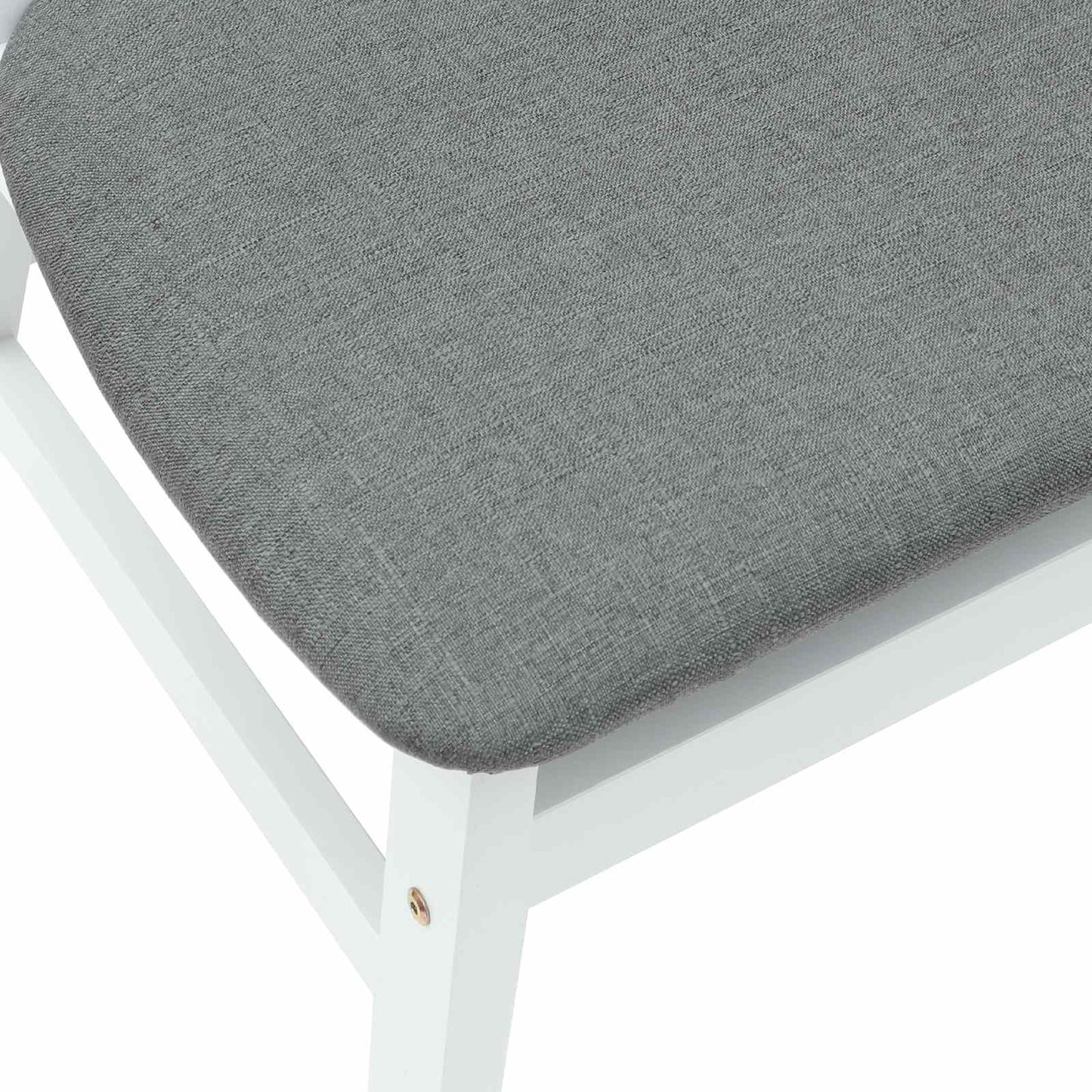 Spisestoler 2 pcs Hvit 42 x 47.5 x 81 cm Solid Gummitre