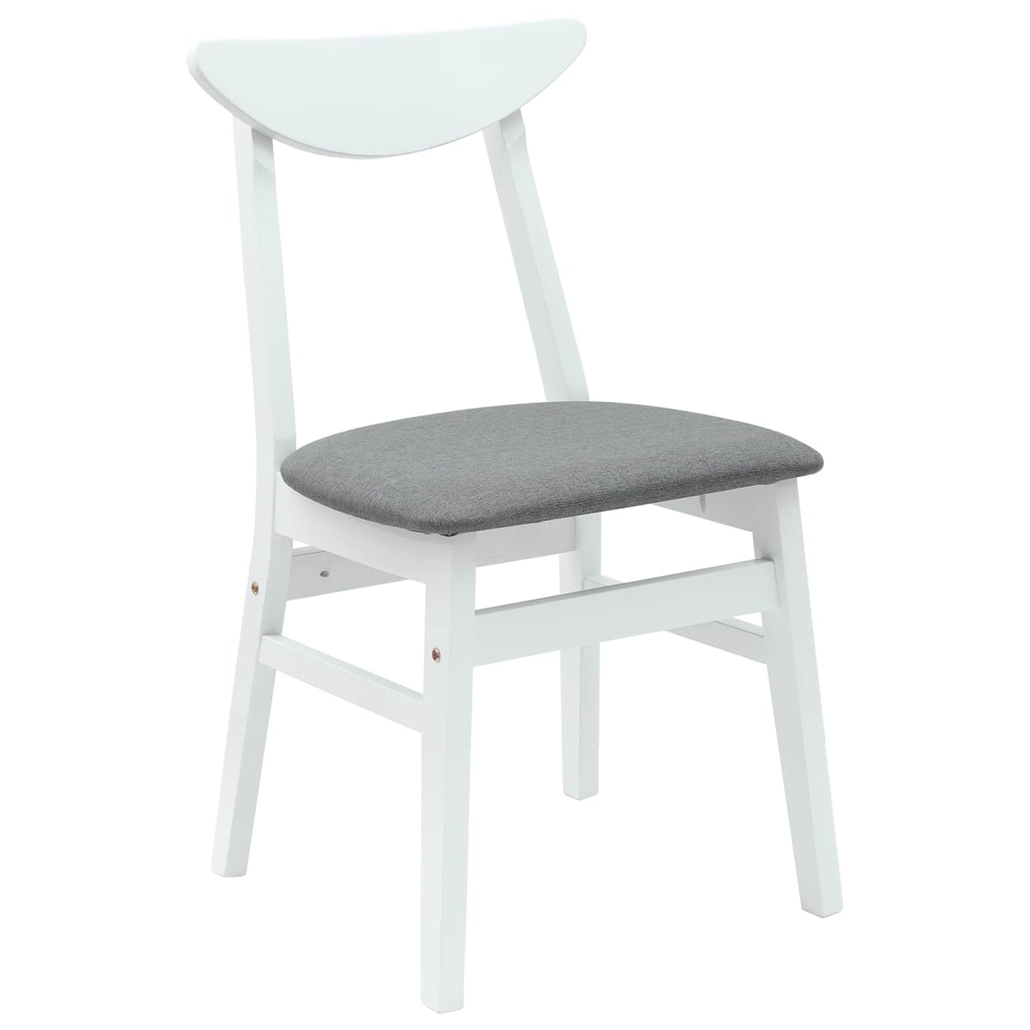 Spisestoler 2 pcs Hvit 42 x 47.5 x 81 cm Solid Gummitre