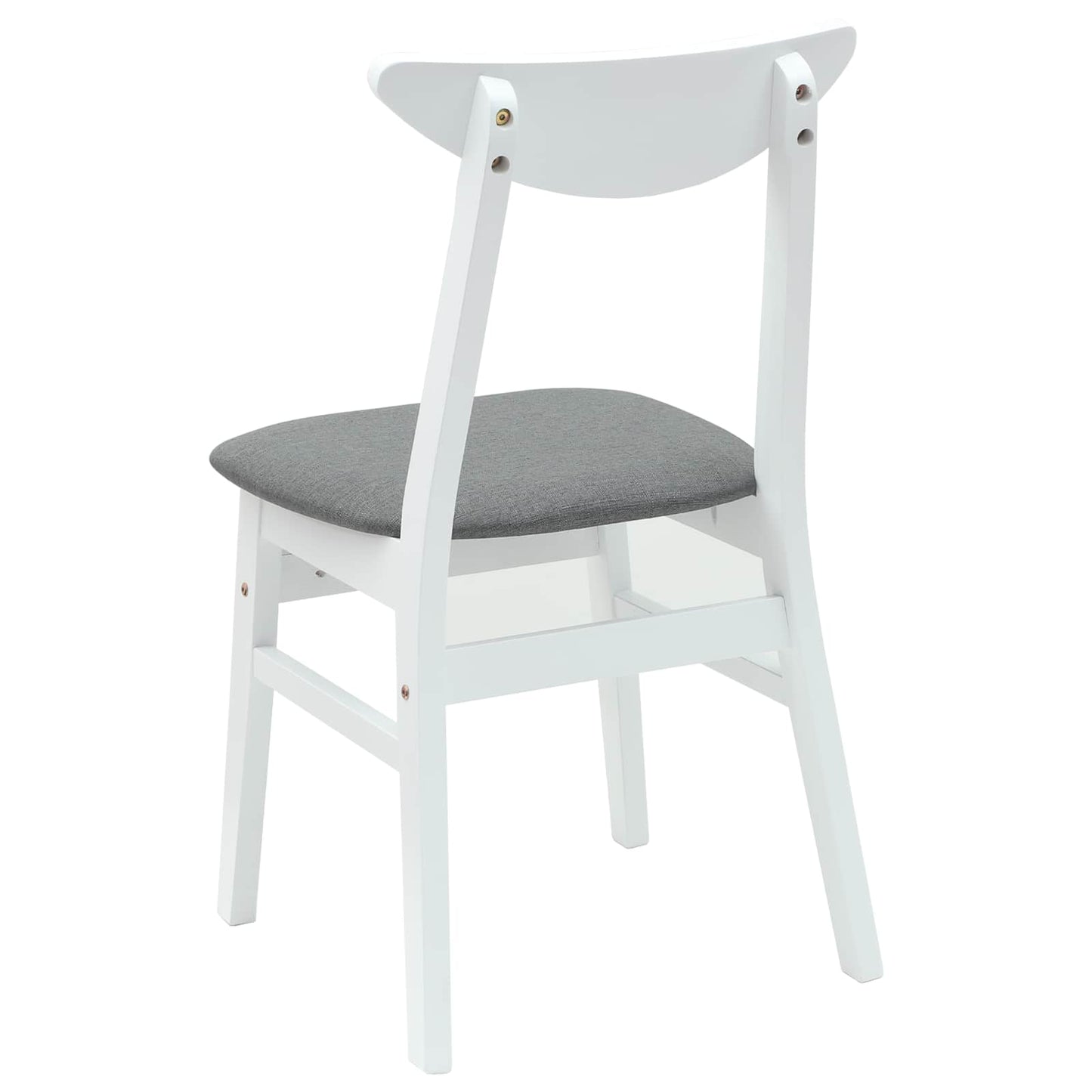 Spisestoler 2 pcs Hvit 42 x 47.5 x 81 cm Solid Gummitre