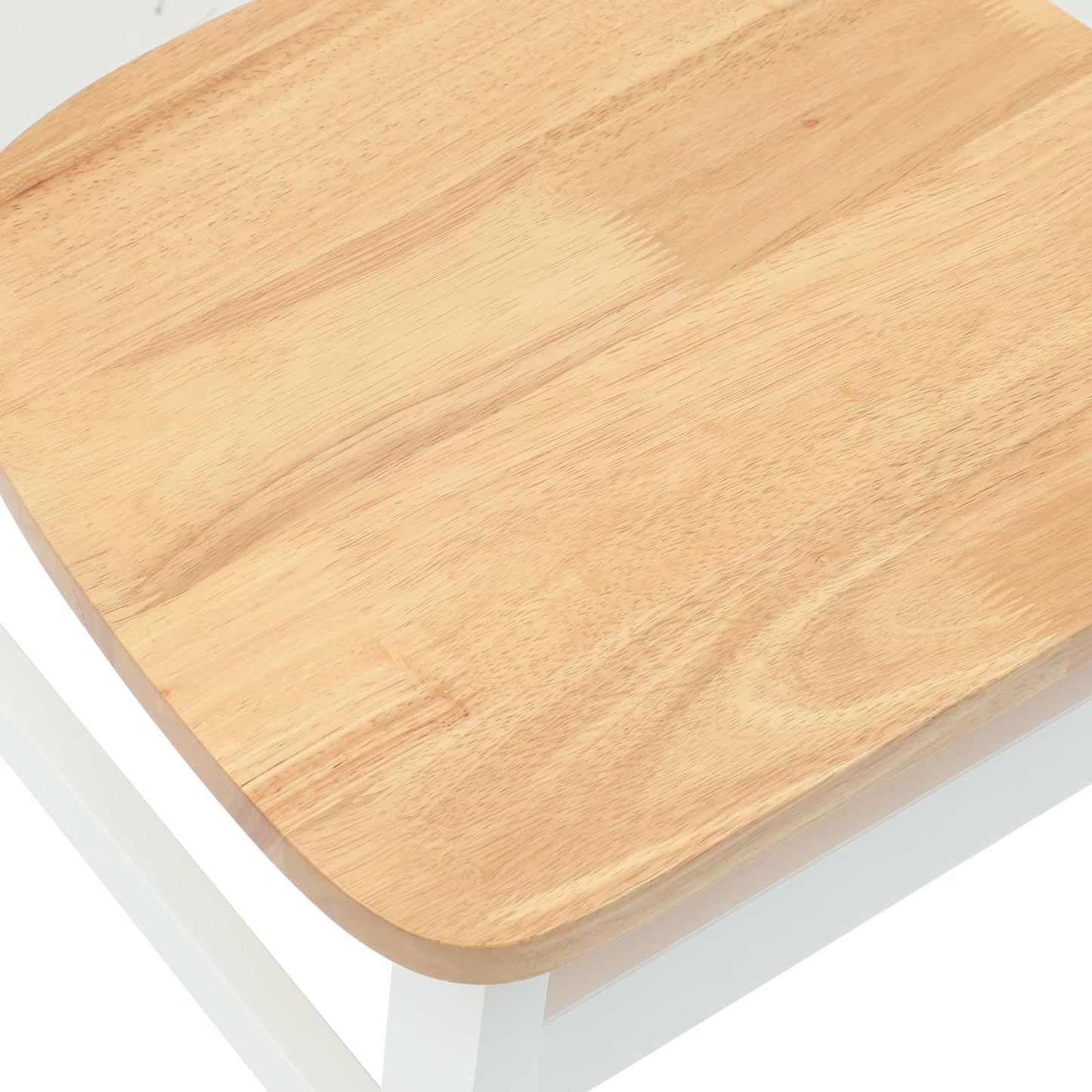 Spisestoler 2 pcs Hvit 42 x 47.5 x 81 cm Solid Gummitre
