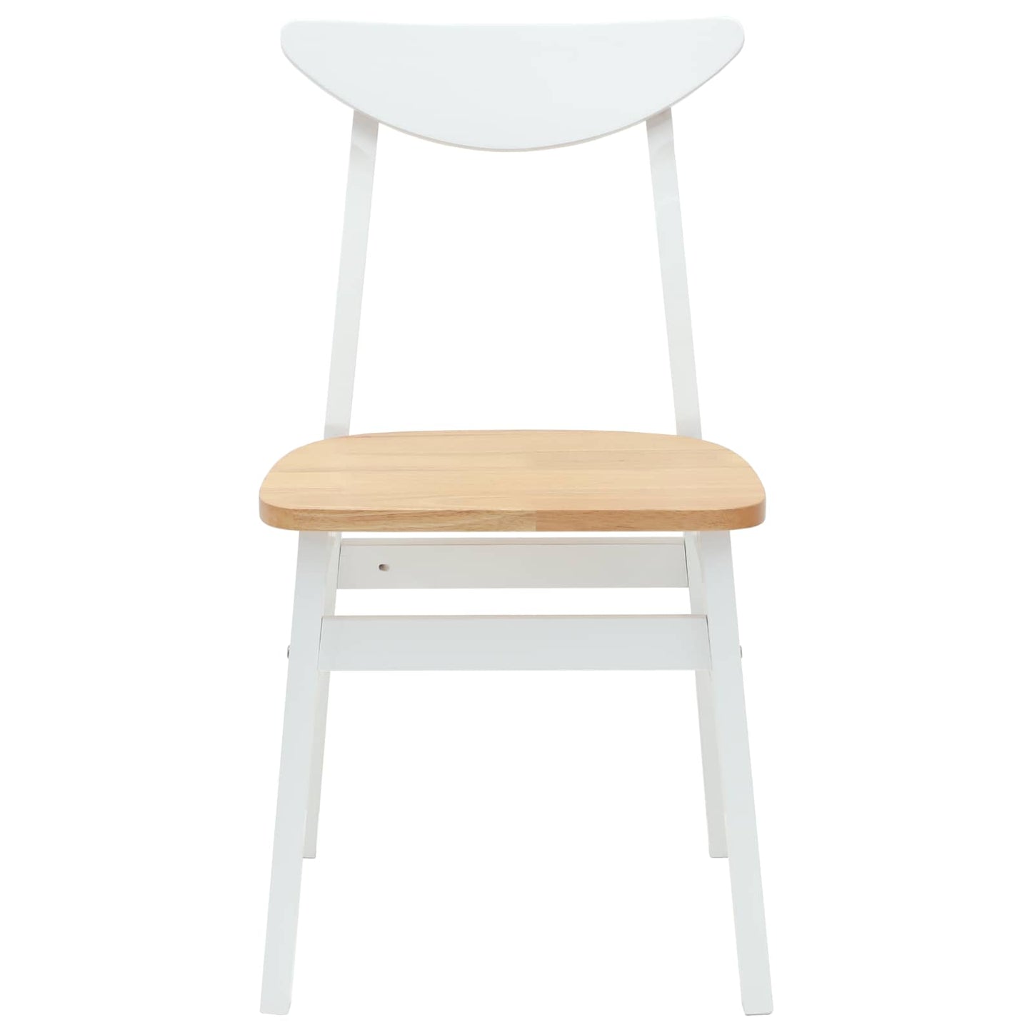 Spisestoler 2 pcs Hvit 42 x 47.5 x 81 cm Solid Gummitre
