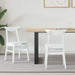 Spisestoler 2 pcs Hvit 42 x 47.5 x 81 cm Solid Gummitre