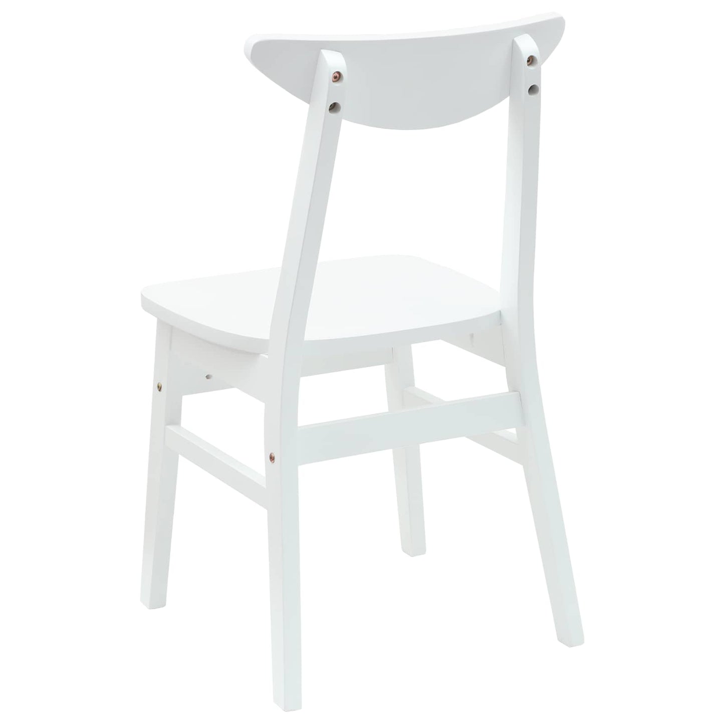 Spisestoler 2 pcs Hvit 42 x 47.5 x 81 cm Solid Gummitre