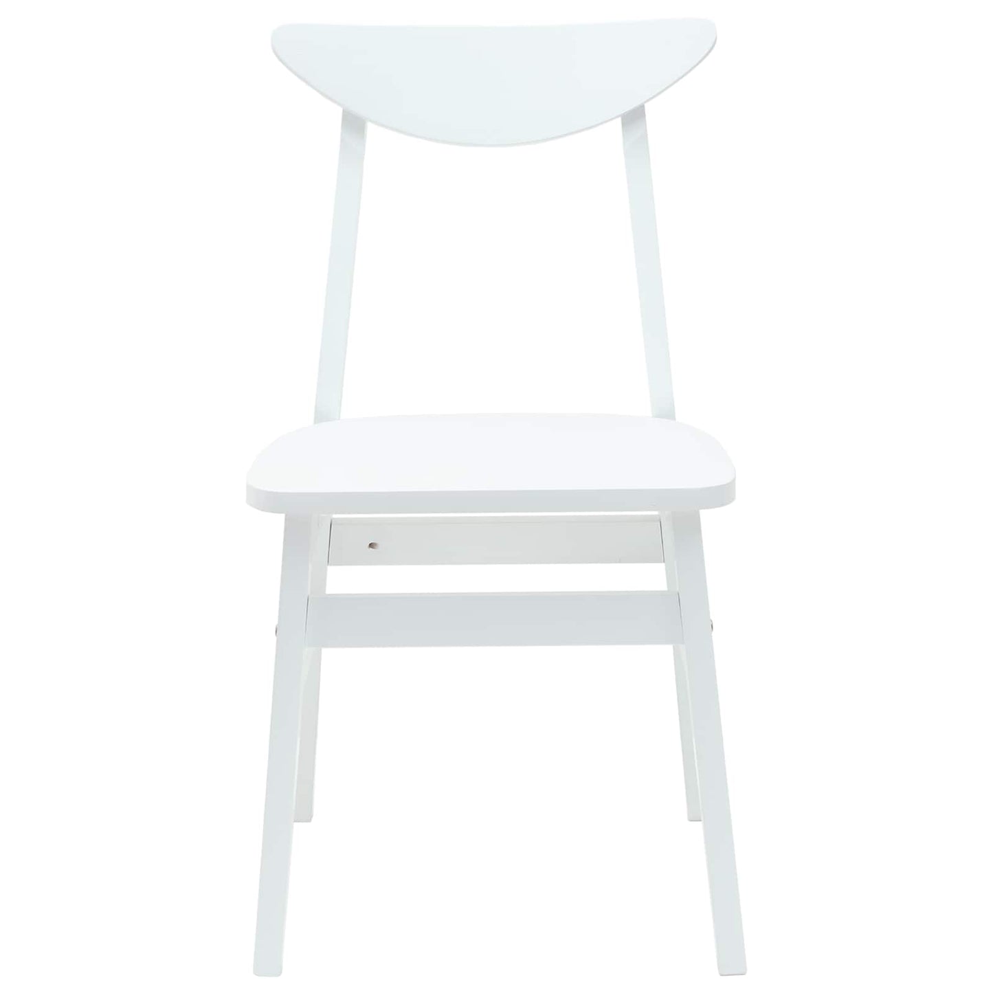 Spisestoler 2 pcs Hvit 42 x 47.5 x 81 cm Solid Gummitre