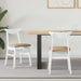 Spisestoler 2 pcs Hvit 42 x 47.5 x 81 cm Solid Gummitre