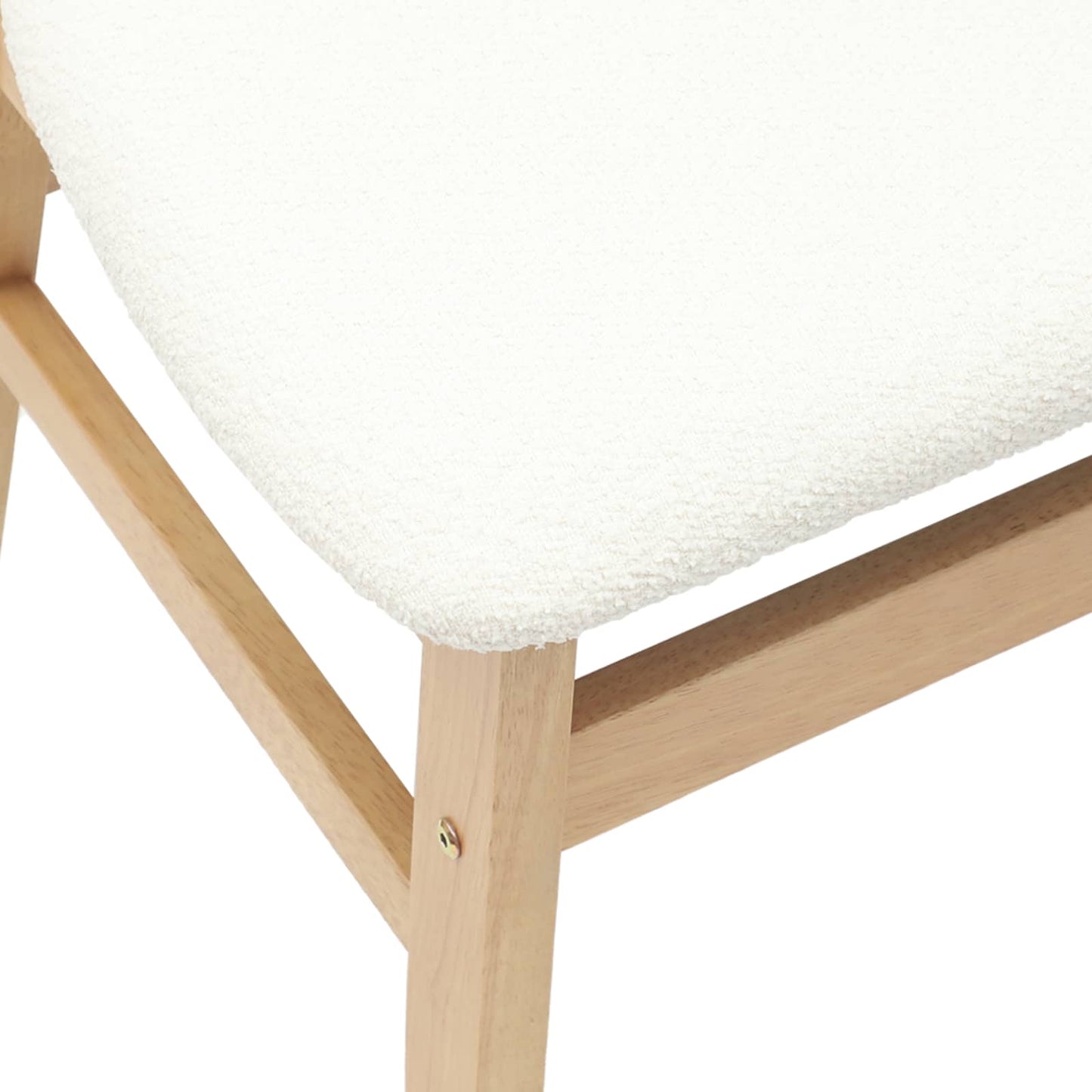 Spisestoler 2 pcs Naturlig 42 x 47.5 x 81 cm Solid Gummitre