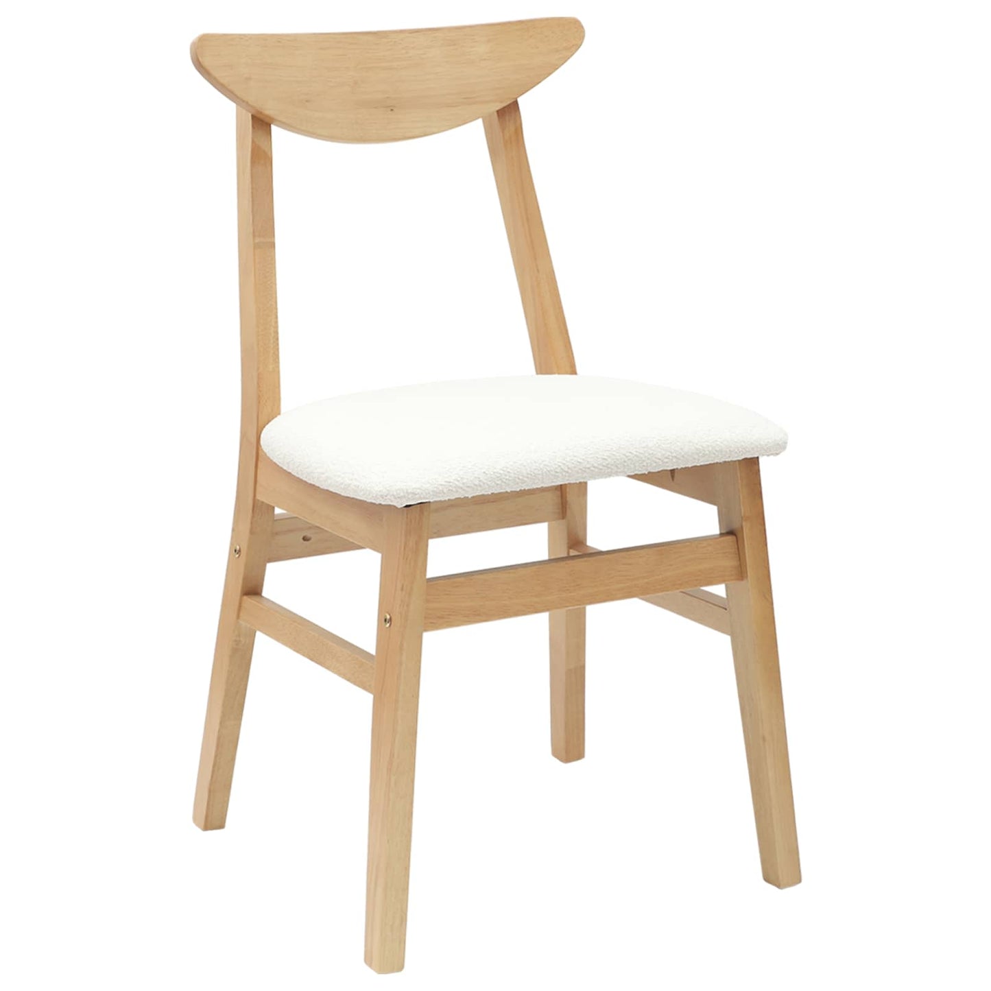 Spisestoler 2 pcs Naturlig 42 x 47.5 x 81 cm Solid Gummitre