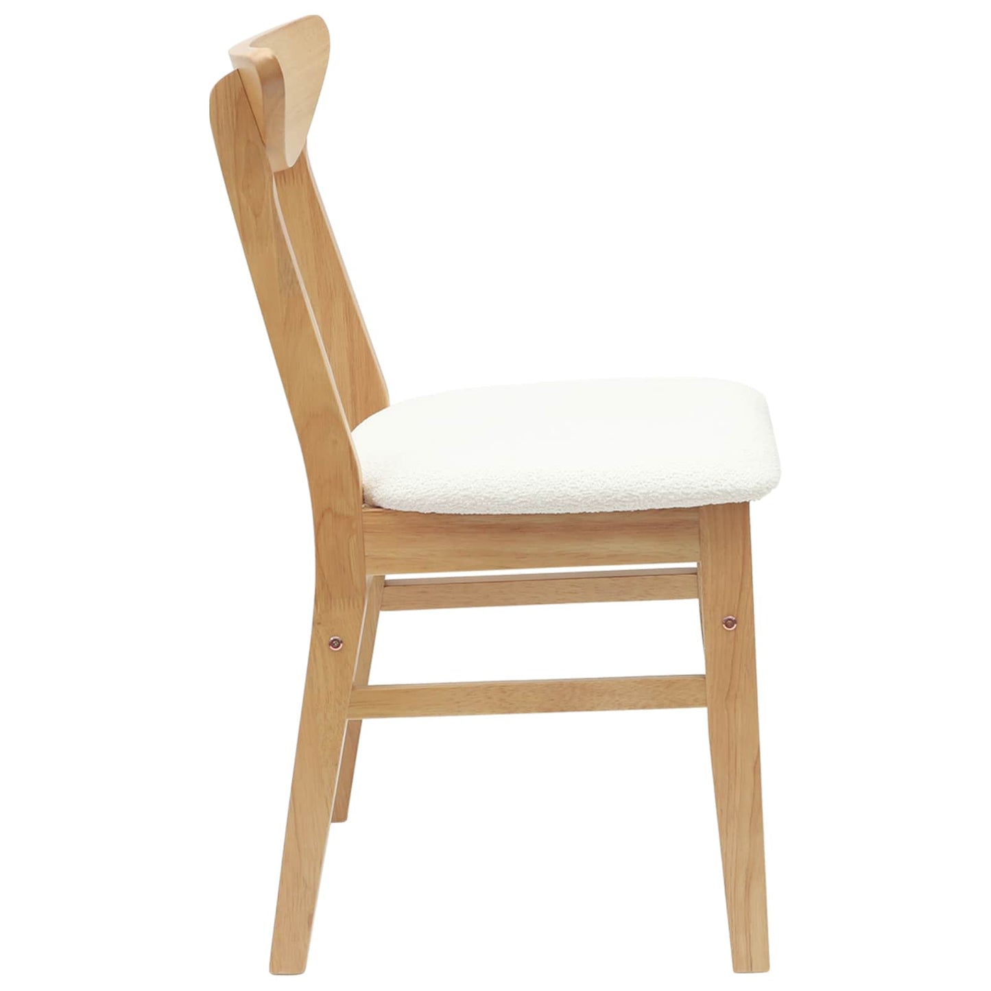 Spisestoler 2 pcs Naturlig 42 x 47.5 x 81 cm Solid Gummitre