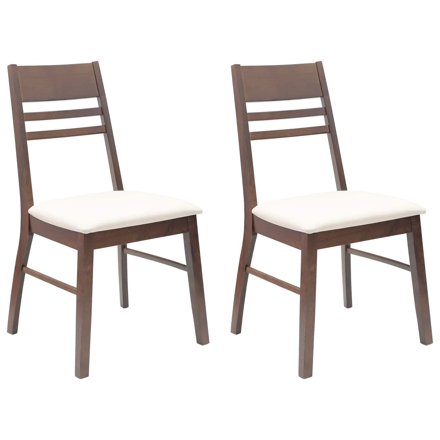 Spisestoler 2 pcs Lys Brun 43 x 54 x 89 cm Solid Gummitre