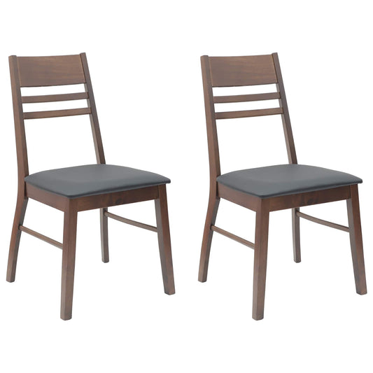 Spisestoler 2 pcs Lys Brun 43 x 54 x 89 cm Solid Gummitre
