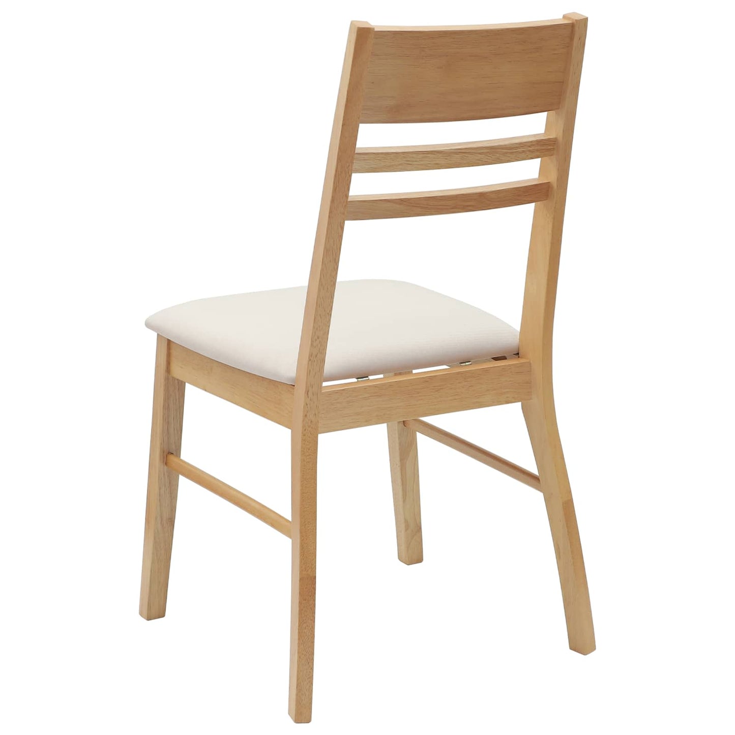 Spisestoler 2 pcs Naturlig 43 x 54 x 89 cm Solid Gummitre
