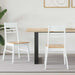 Spisestoler 2 pcs Hvit 43 x 54 x 89 cm Solid Gummitre