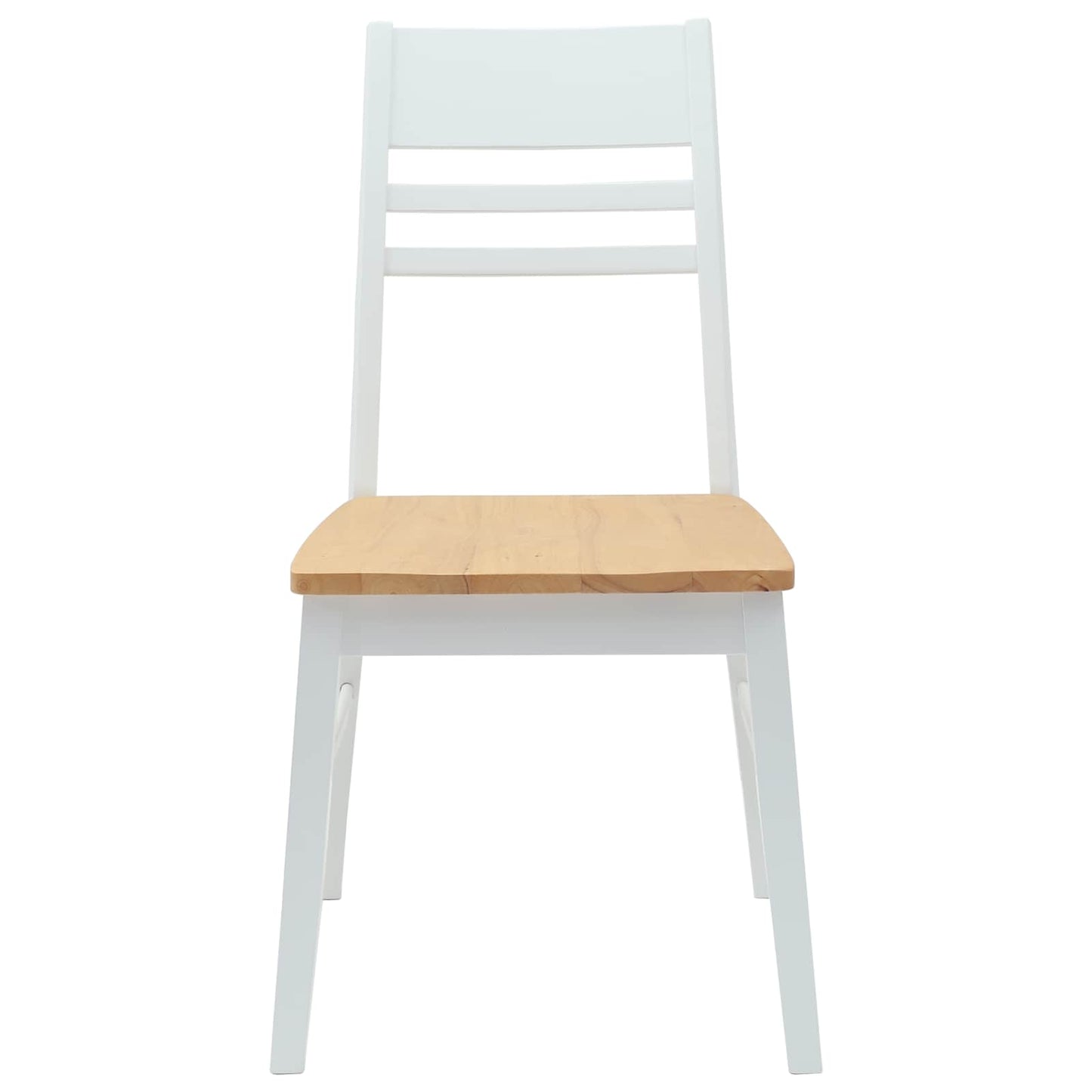 Spisestoler 2 pcs Hvit 43 x 54 x 89 cm Solid Gummitre