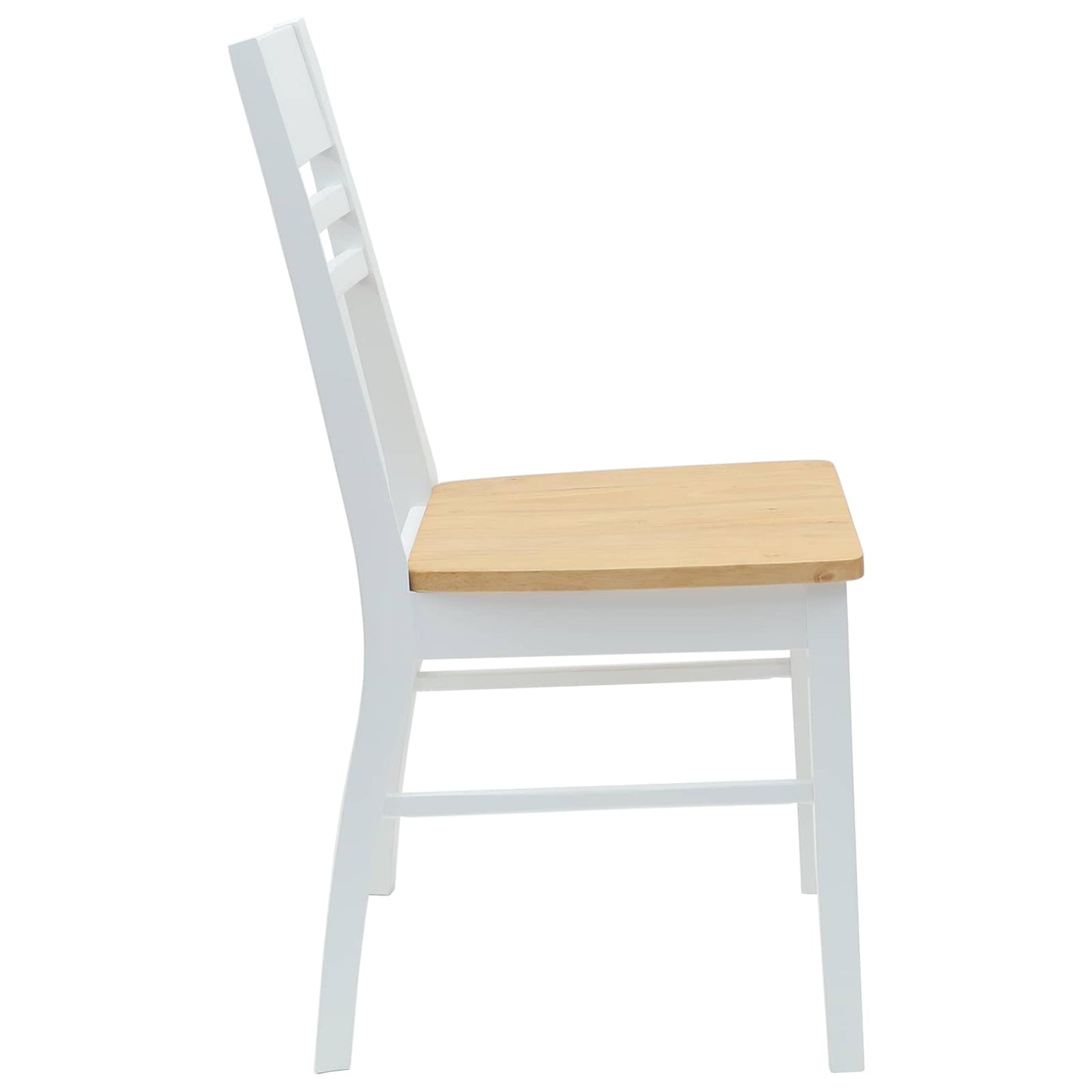 Spisestoler 2 pcs Hvit 43 x 54 x 89 cm Solid Gummitre