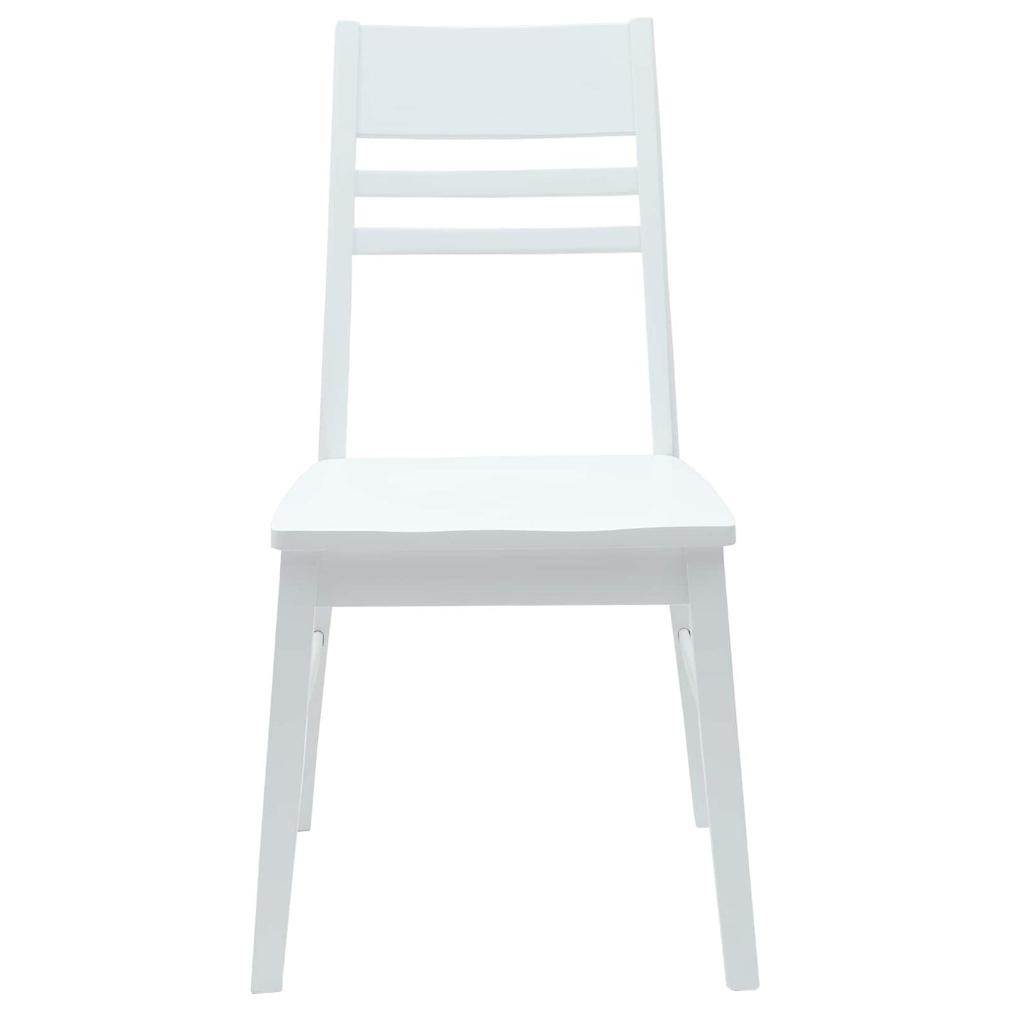 Spisestoler 2 pcs Hvit 43 x 54 x 89 cm Solid Gummitre