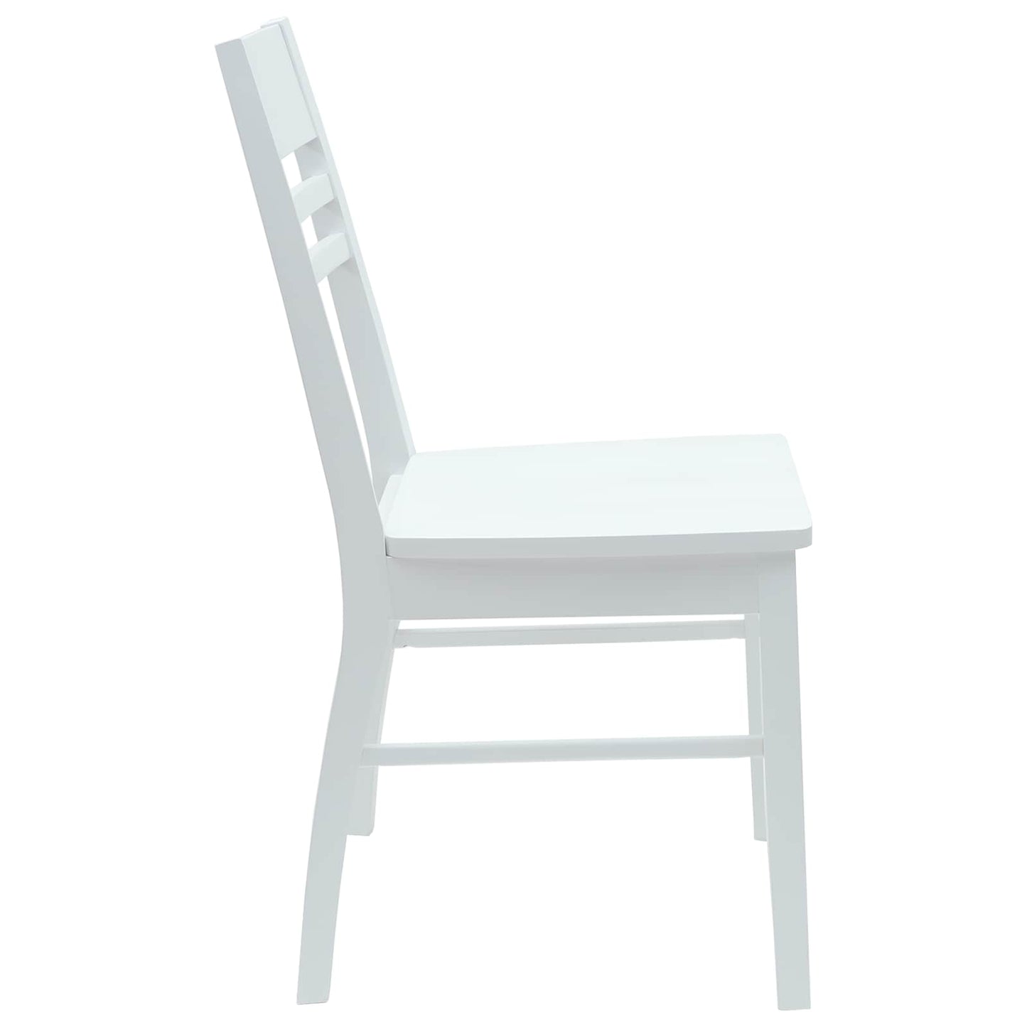 Spisestoler 2 pcs Hvit 43 x 54 x 89 cm Solid Gummitre