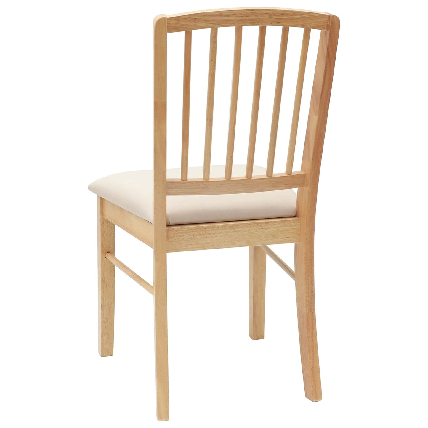 Spisestoler 2 pcs Naturlig 50 x 52,5 x 91 cm Solid Gummitre