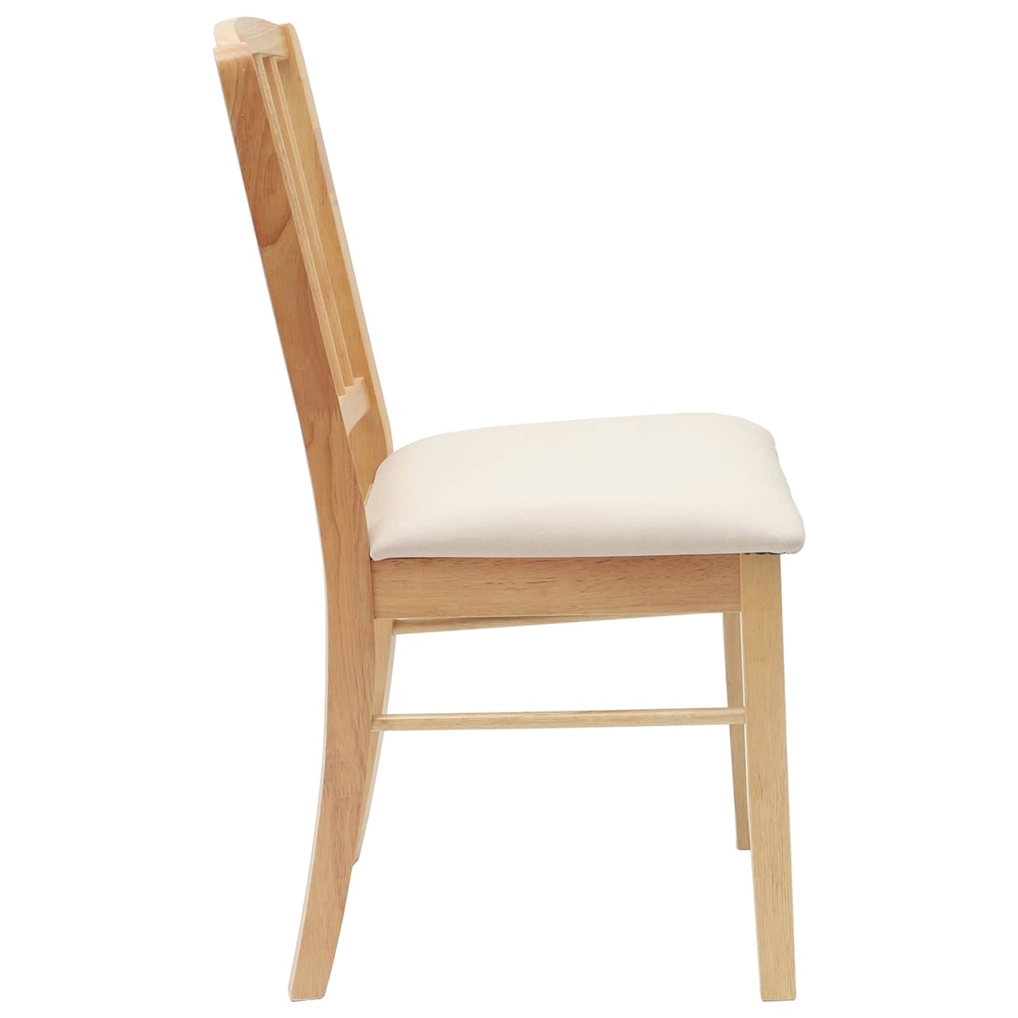 Spisestoler 2 pcs Naturlig 50 x 52,5 x 91 cm Solid Gummitre