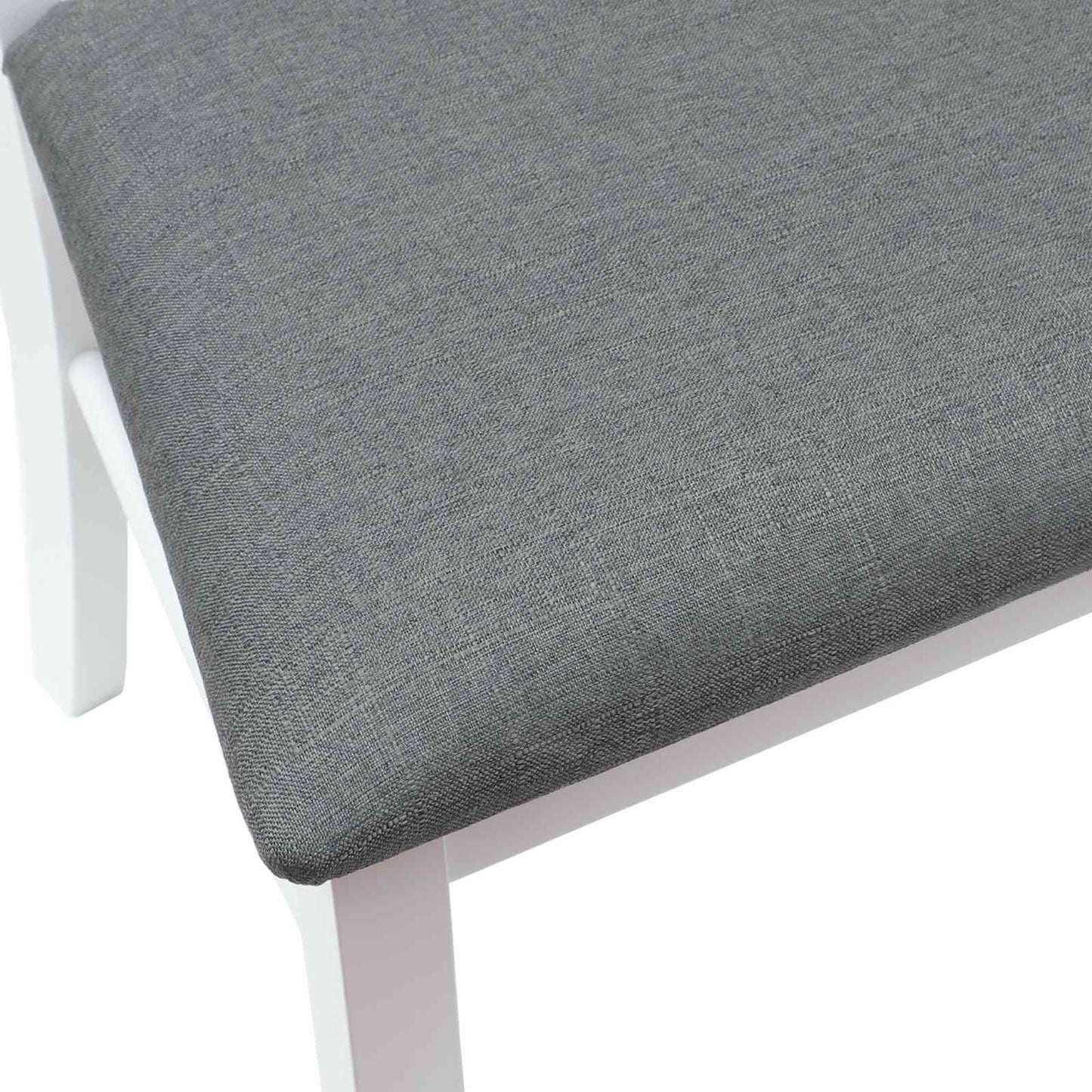 Spisestoler 2 stk. Solid Gummitre Hvit 50 x 52,5 x 91 cm