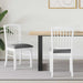Spisestoler 2 stk. Solid Gummitre Hvit 50 x 52,5 x 91 cm