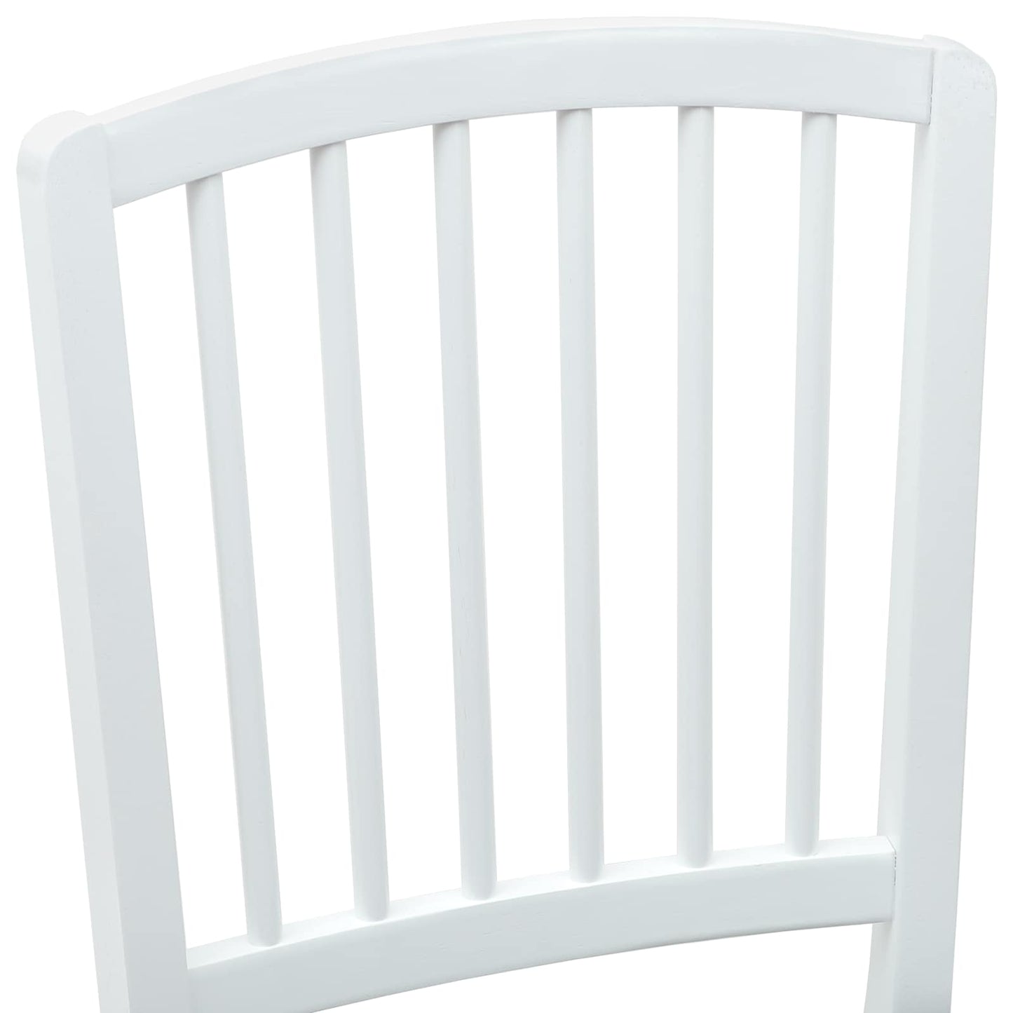 Spisestoler 2 stk. Solid Gummitre Hvit 50 x 52,5 x 91 cm