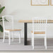 Spisestoler 2 stk. Solid Gummitre Hvit 50 x 52,5 x 91 cm