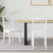 Spisestoler 2 stk. Solid Gummitre Hvit 50 x 52,5 x 91 cm