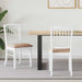 Spisestoler 2 stk. Solid Gummitre Hvit 50 x 52,5 x 91 cm