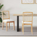 Spisestoler 2 stk. Solid Gummitre Naturlig 50 x 52,5 x 91 cm