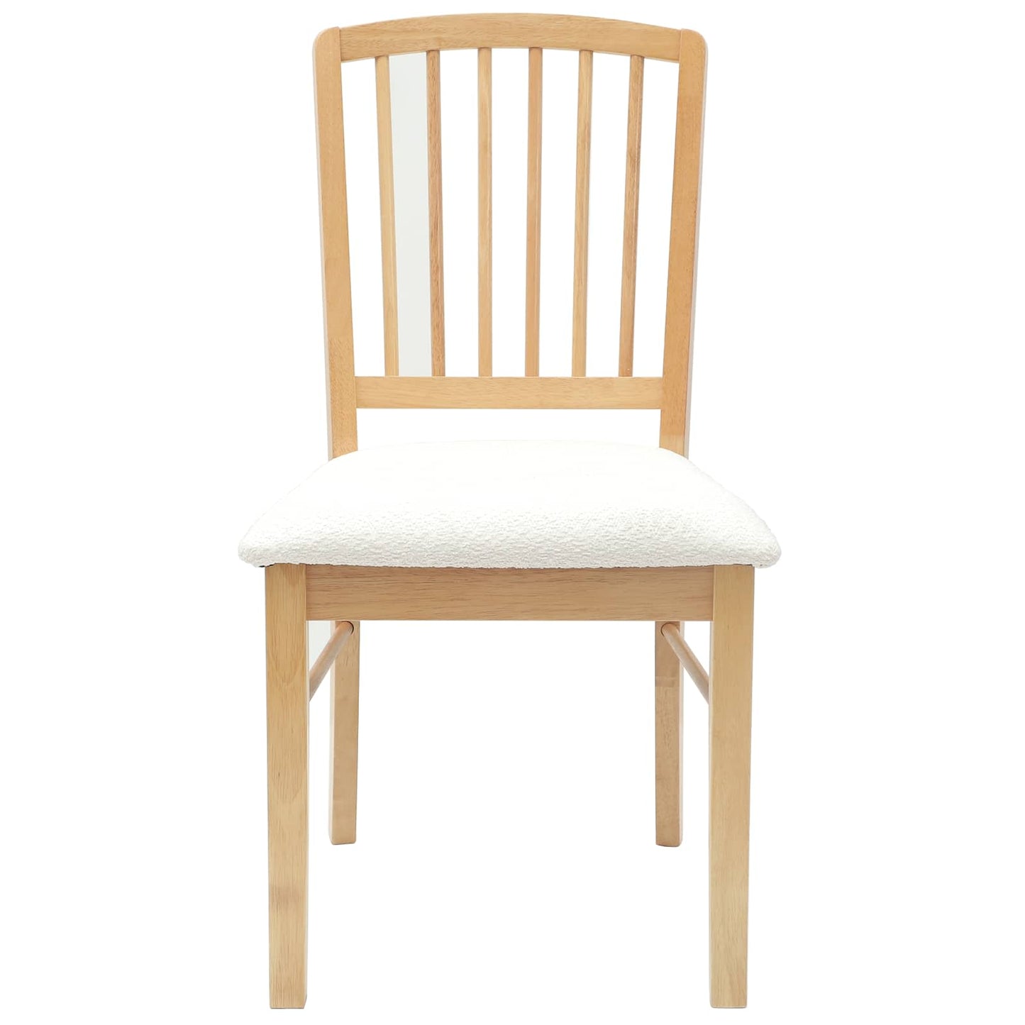 Spisestoler 2 stk. Solid Gummitre Naturlig 50 x 52,5 x 91 cm