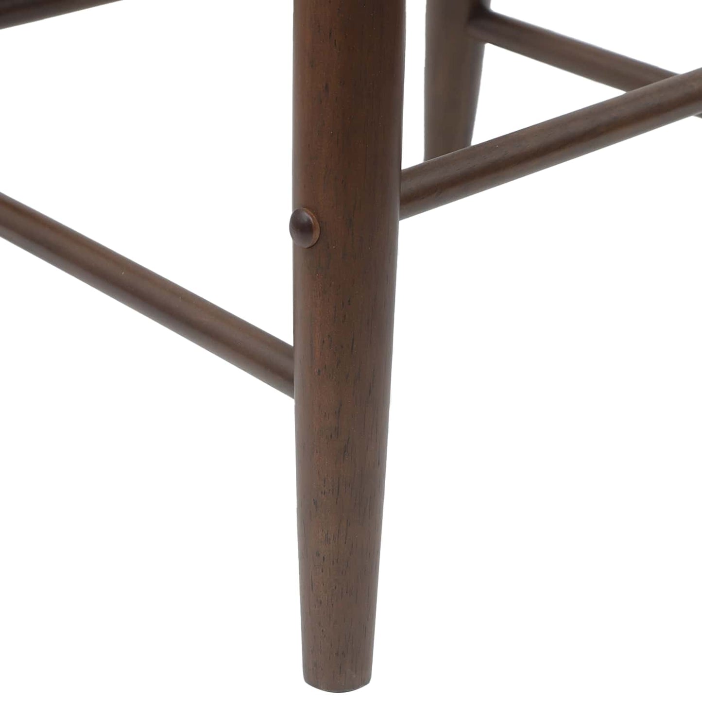 Spisestoler 2 stk. Solid Gummitre Lys Brun 46 x 37 x 63 cm