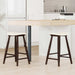 Spisestoler 2 stk. Solid Gummitre Lys Brun 46 x 37 x 63 cm