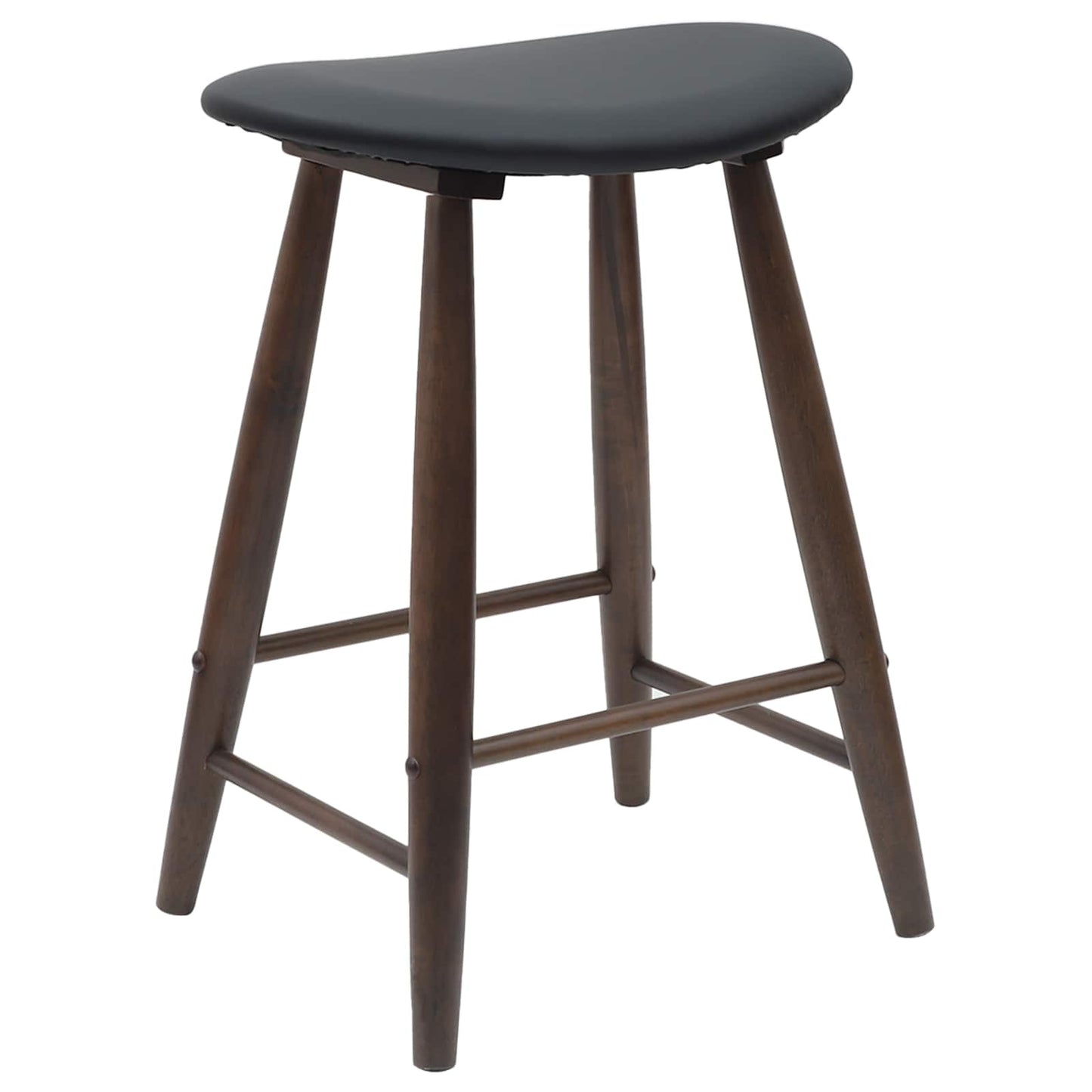Spisestoler 2 stk. Solid Gummitre Lys Brun 46 x 37 x 63 cm
