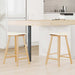 Spisestoler 2 pcs Naturlig 46 x 37 x 63 cm Solid Gummitre