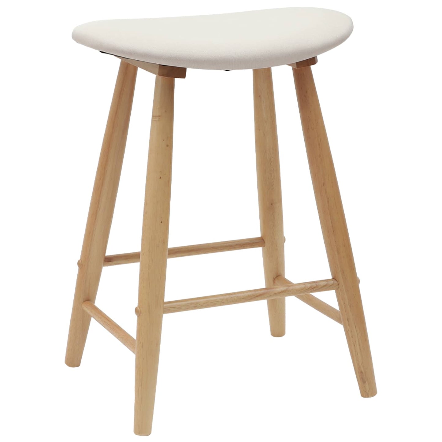 Spisestoler 2 pcs Naturlig 46 x 37 x 63 cm Solid Gummitre