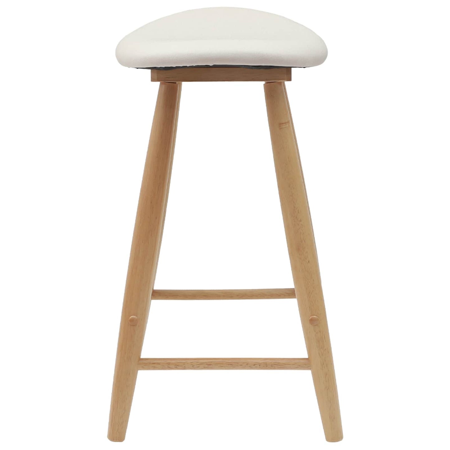 Spisestoler 2 pcs Naturlig 46 x 37 x 63 cm Solid Gummitre