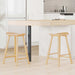 Spisestoler 2 pcs Naturlig 46 x 37 x 63 cm Solid Gummitre